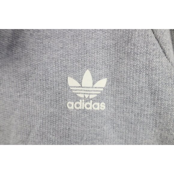 New Adidas Womens XL Spell Out Trefoil Striped Thermal Knit Half Zip Sweatshirt - Picture 4 of 16